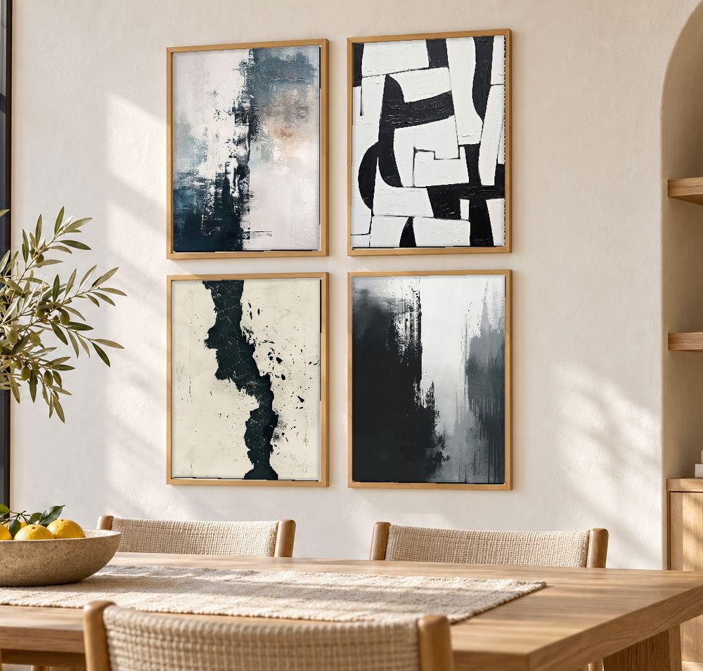 Set de 4 cuadros decorativos que combinan