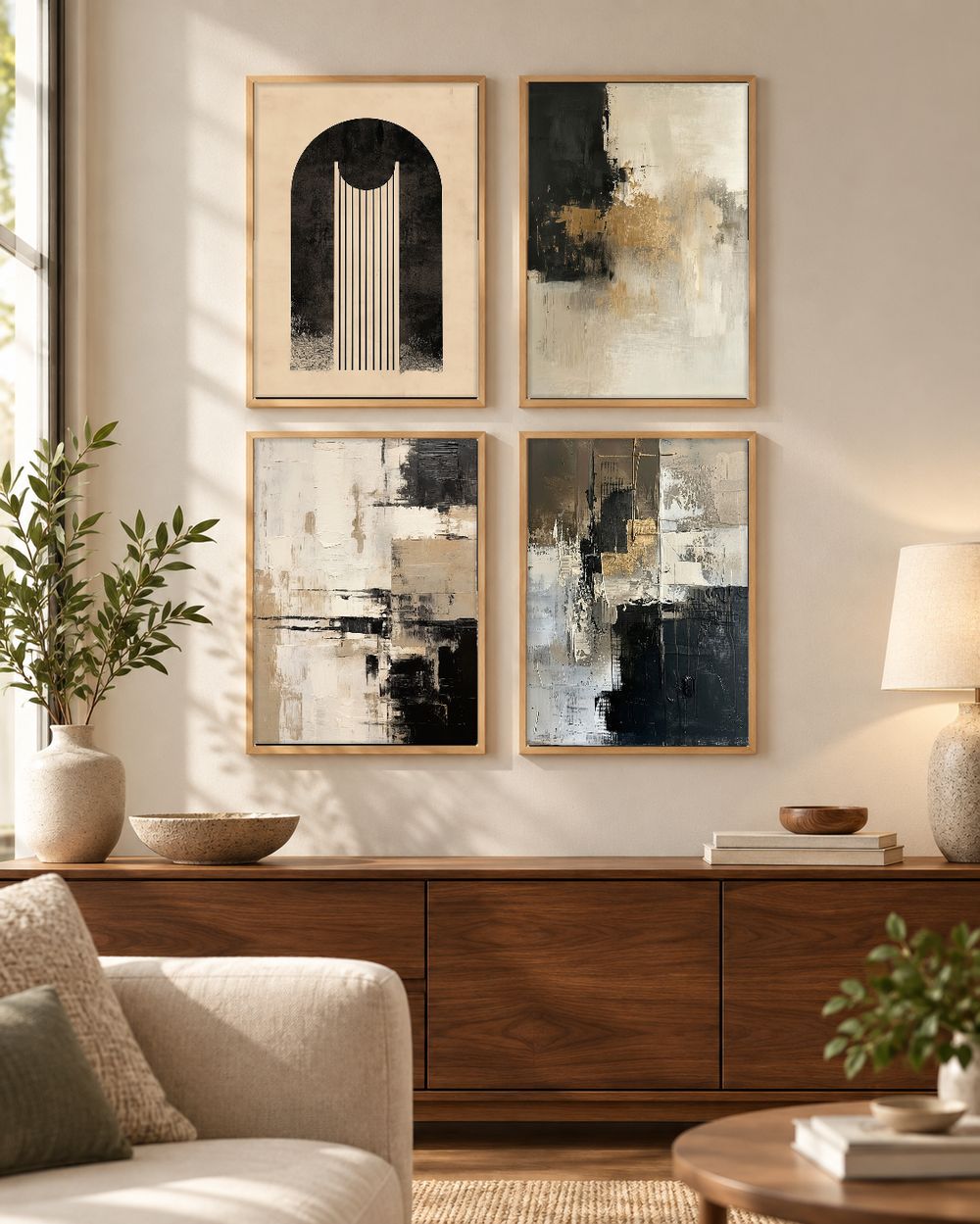 Set de 4 cuadros decorativos que combinan