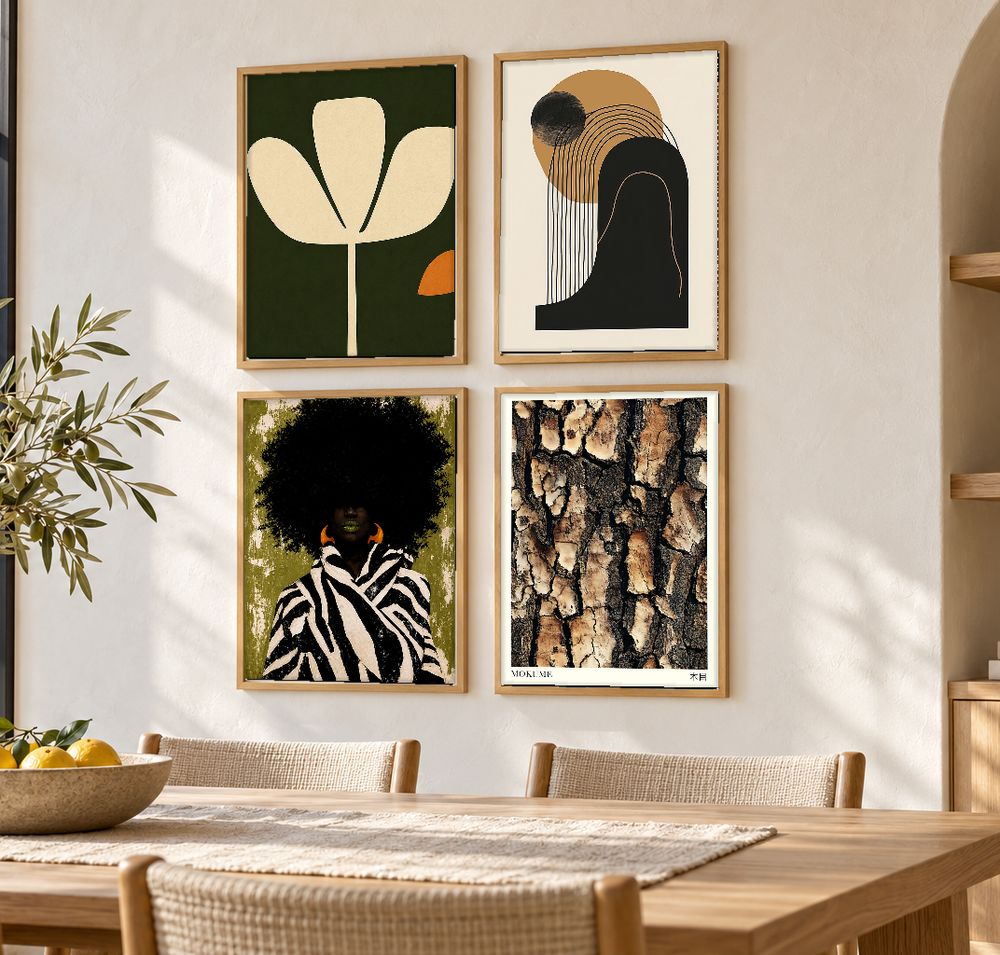 Set de 4 cuadros decorativos que combinan