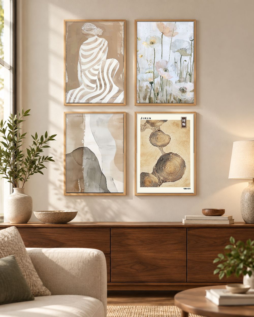 Set de 4 cuadros decorativos que combinan