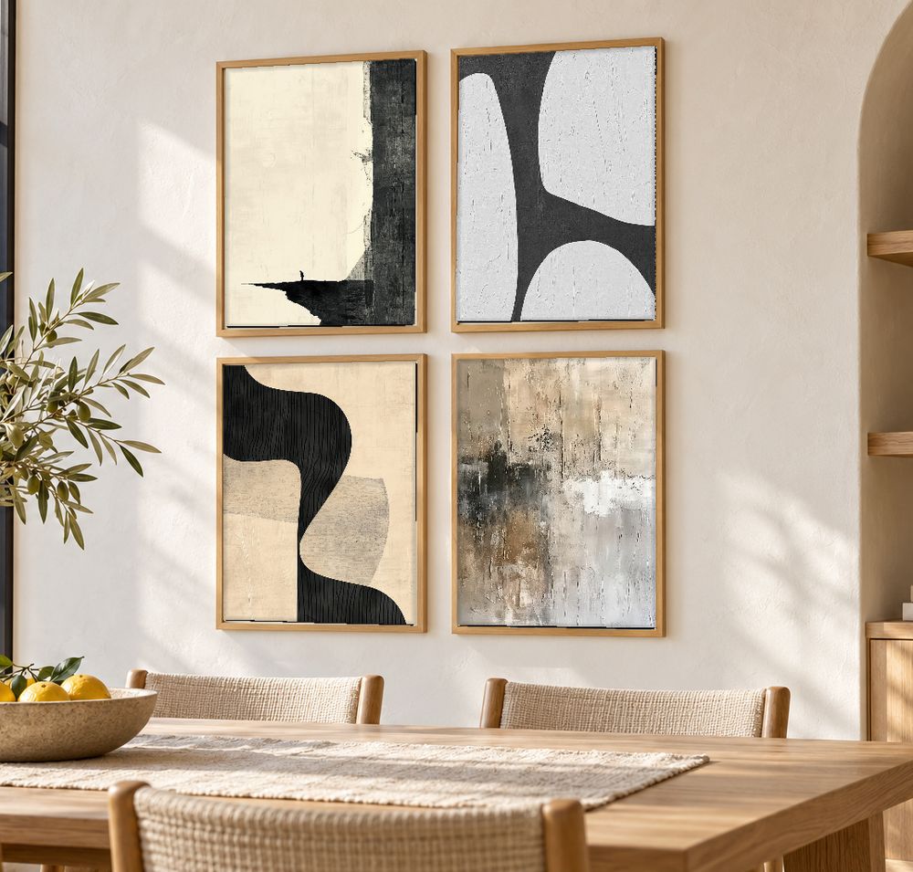 Set de 4 cuadros decorativos que combinan