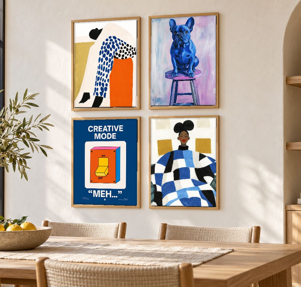 Set de 4 cuadros decorativos que combinan