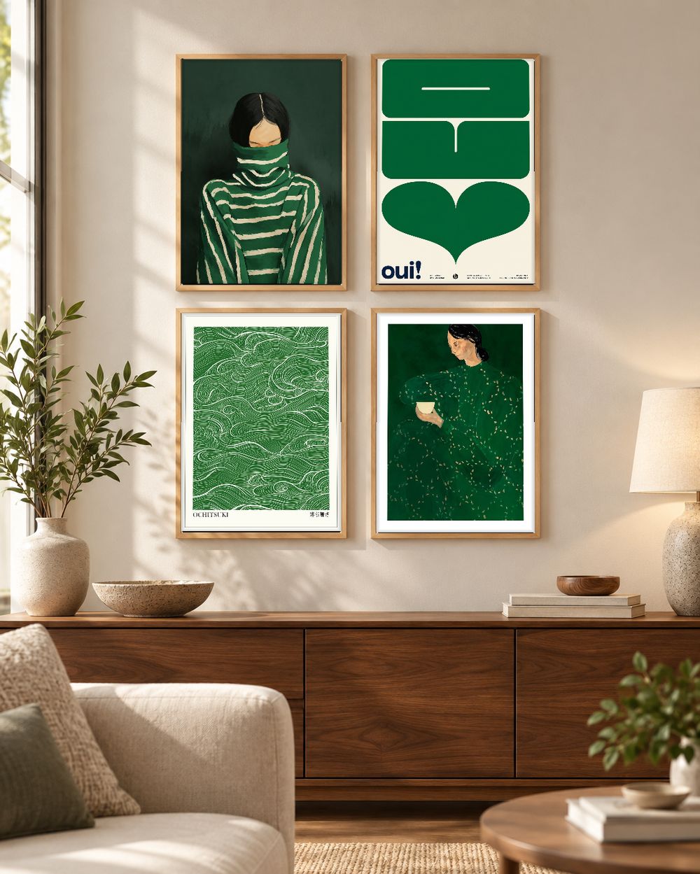 Set de 4 cuadros decorativos que combinan