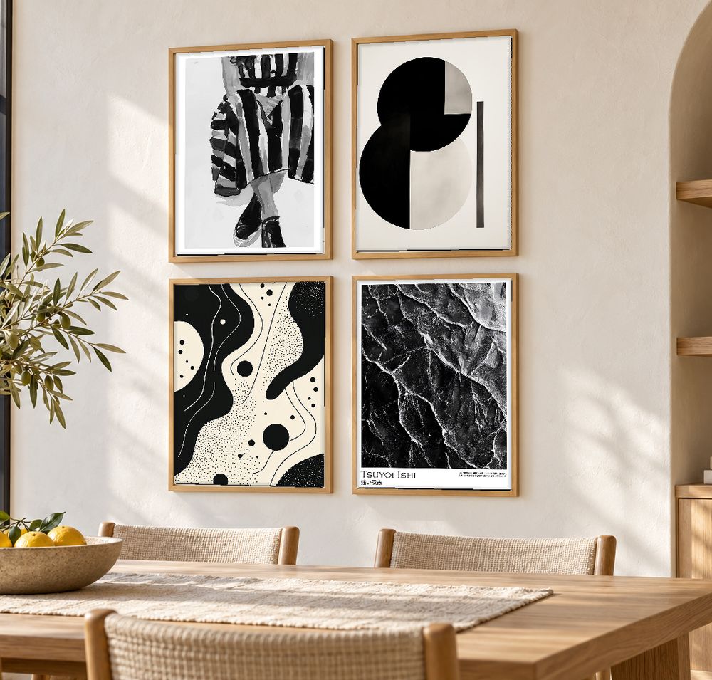 Set de 4 cuadros decorativos que combinan