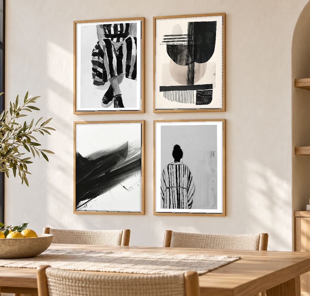Set de 4 cuadros decorativos que combinan