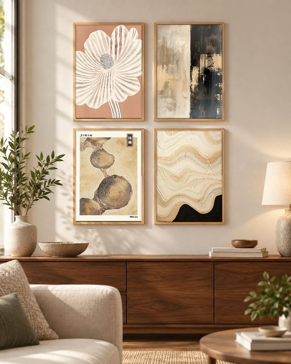 Set de 4 cuadros decorativos que combinan
