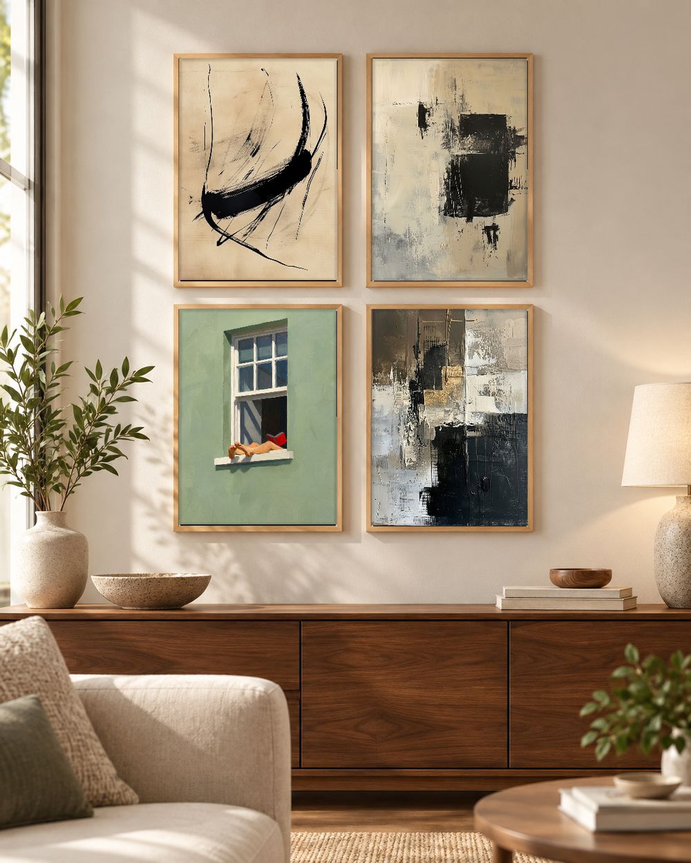 Set de 4 cuadros decorativos que combinan