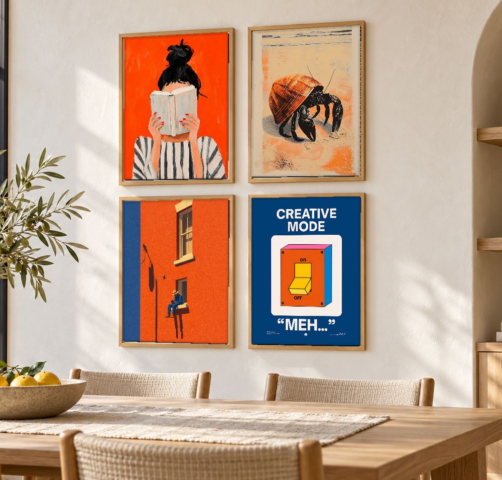 Set de 4 cuadros decorativos que combinan