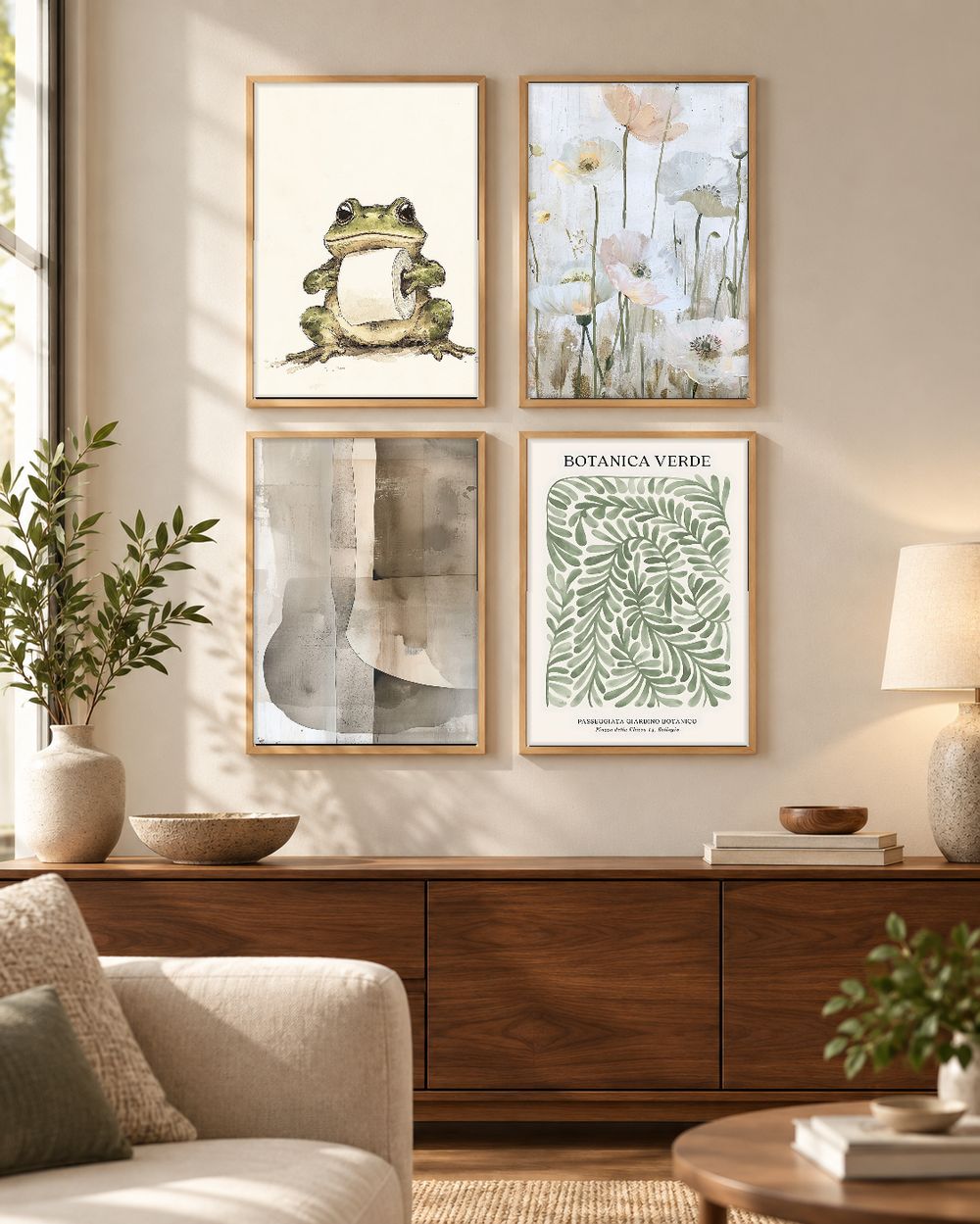 Set de 4 cuadros decorativos que combinan