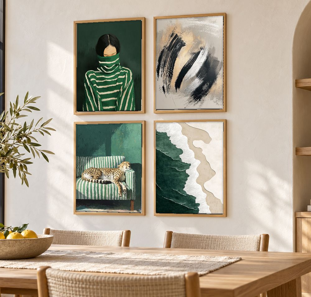 Set de 4 cuadros decorativos que combinan