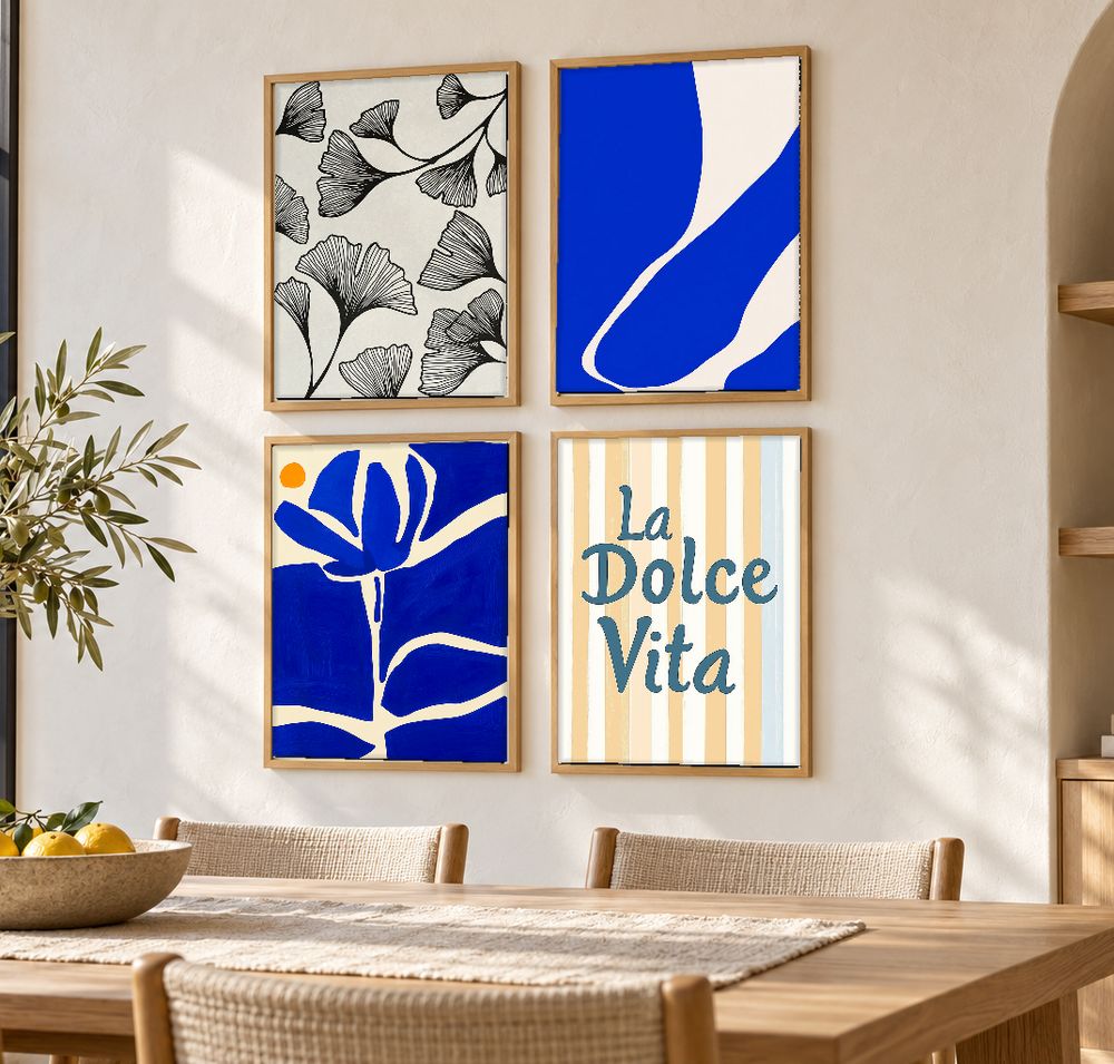 Set de 4 cuadros decorativos que combinan