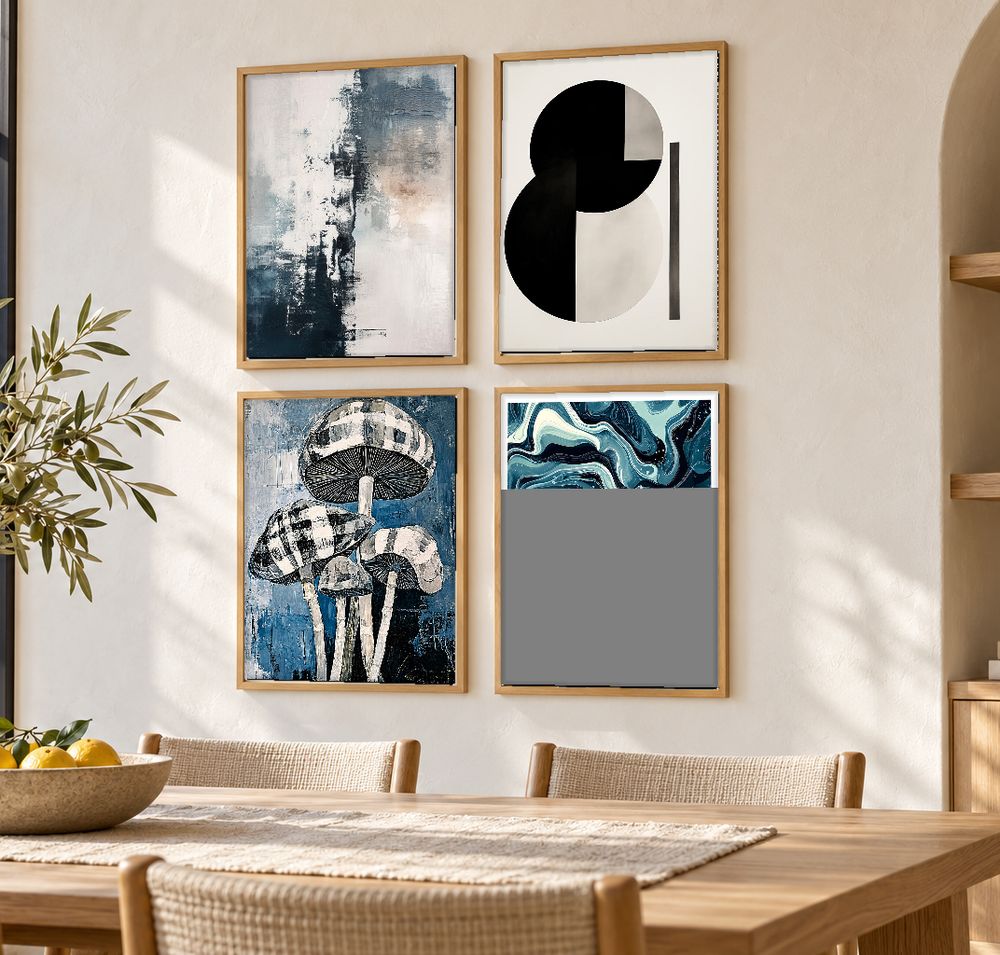 Set de 4 cuadros decorativos que combinan