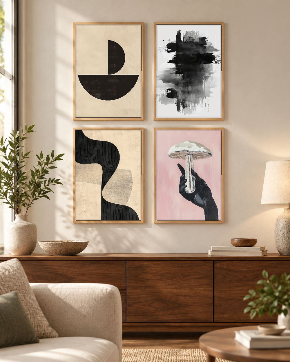 Set de 4 cuadros decorativos que combinan