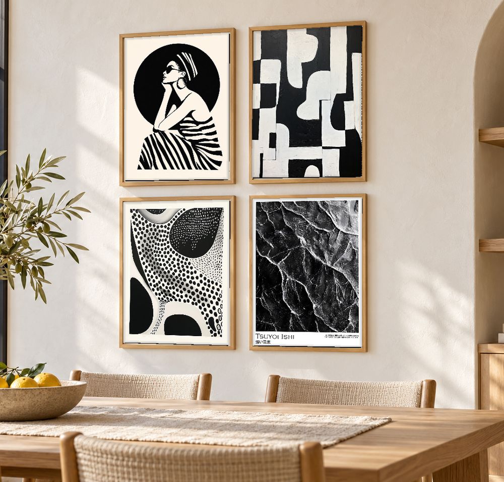 Set de 4 cuadros decorativos que combinan