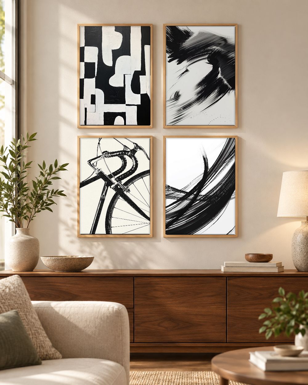 Set de 4 cuadros decorativos que combinan