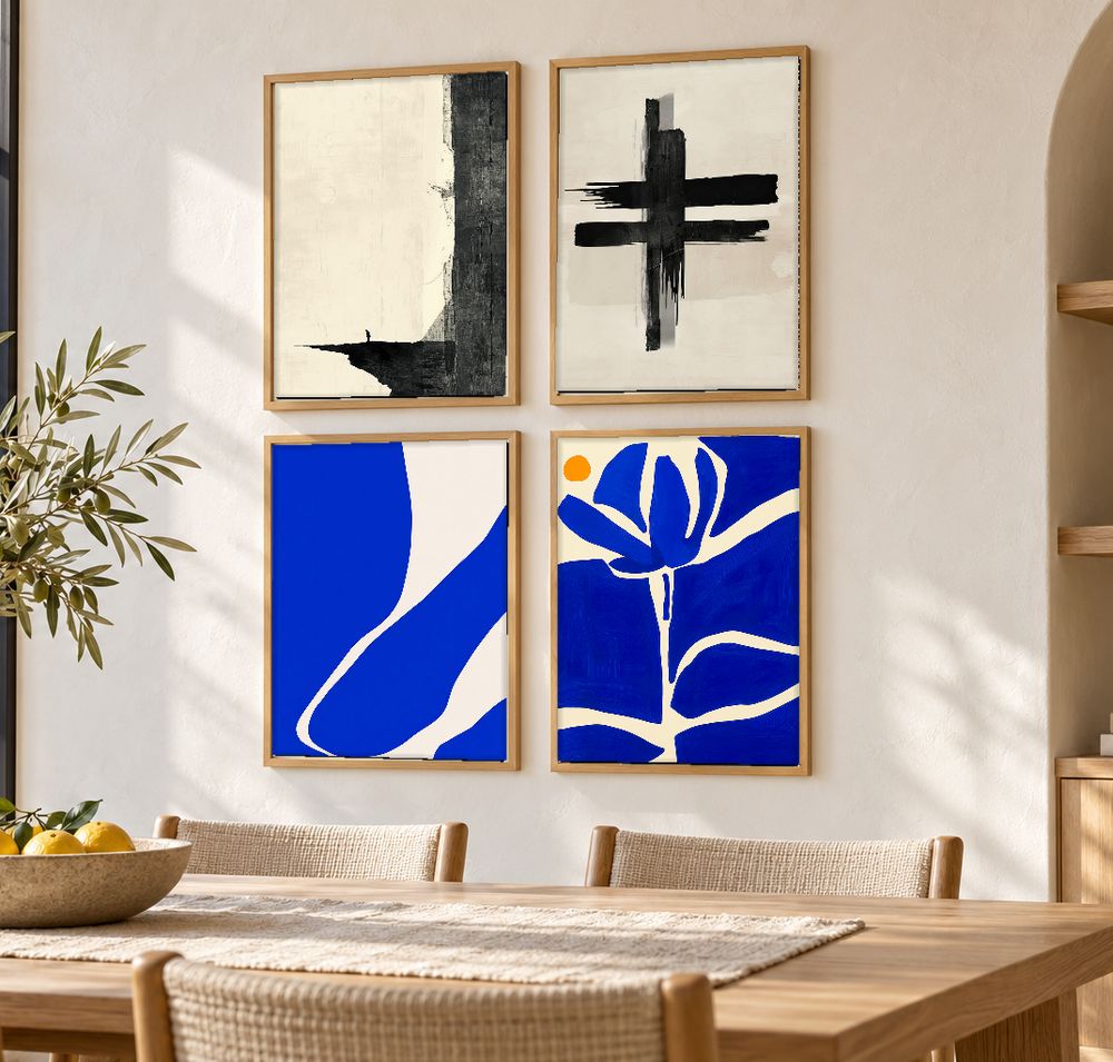 Set de 4 cuadros decorativos que combinan