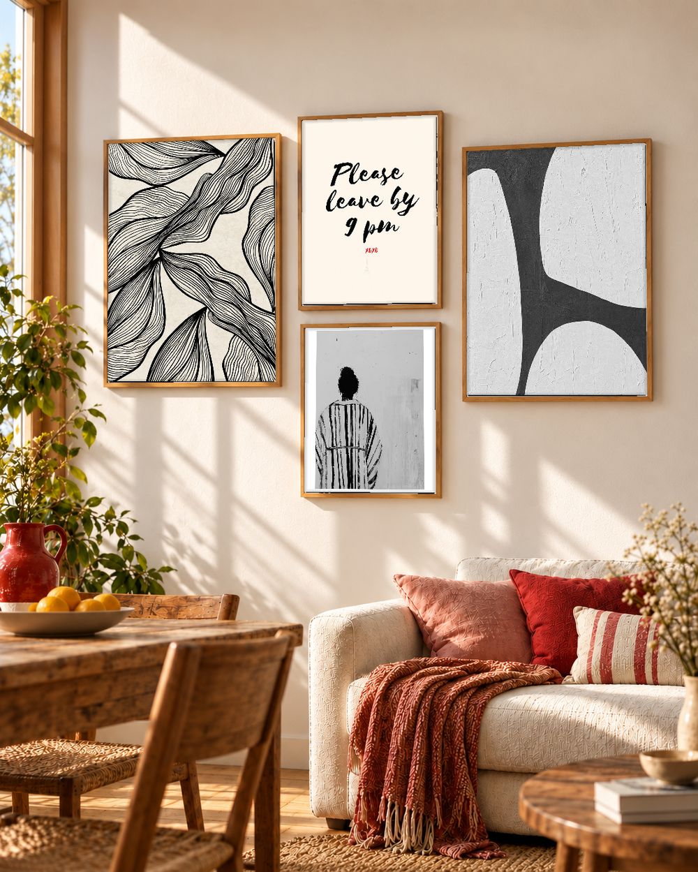 Set de 4 cuadros decorativos que combinan