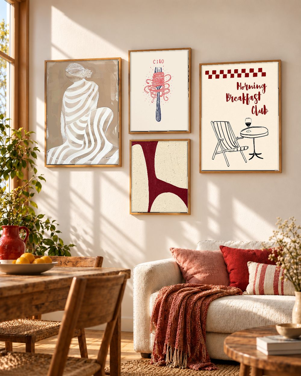 Set de 4 cuadros decorativos que combinan