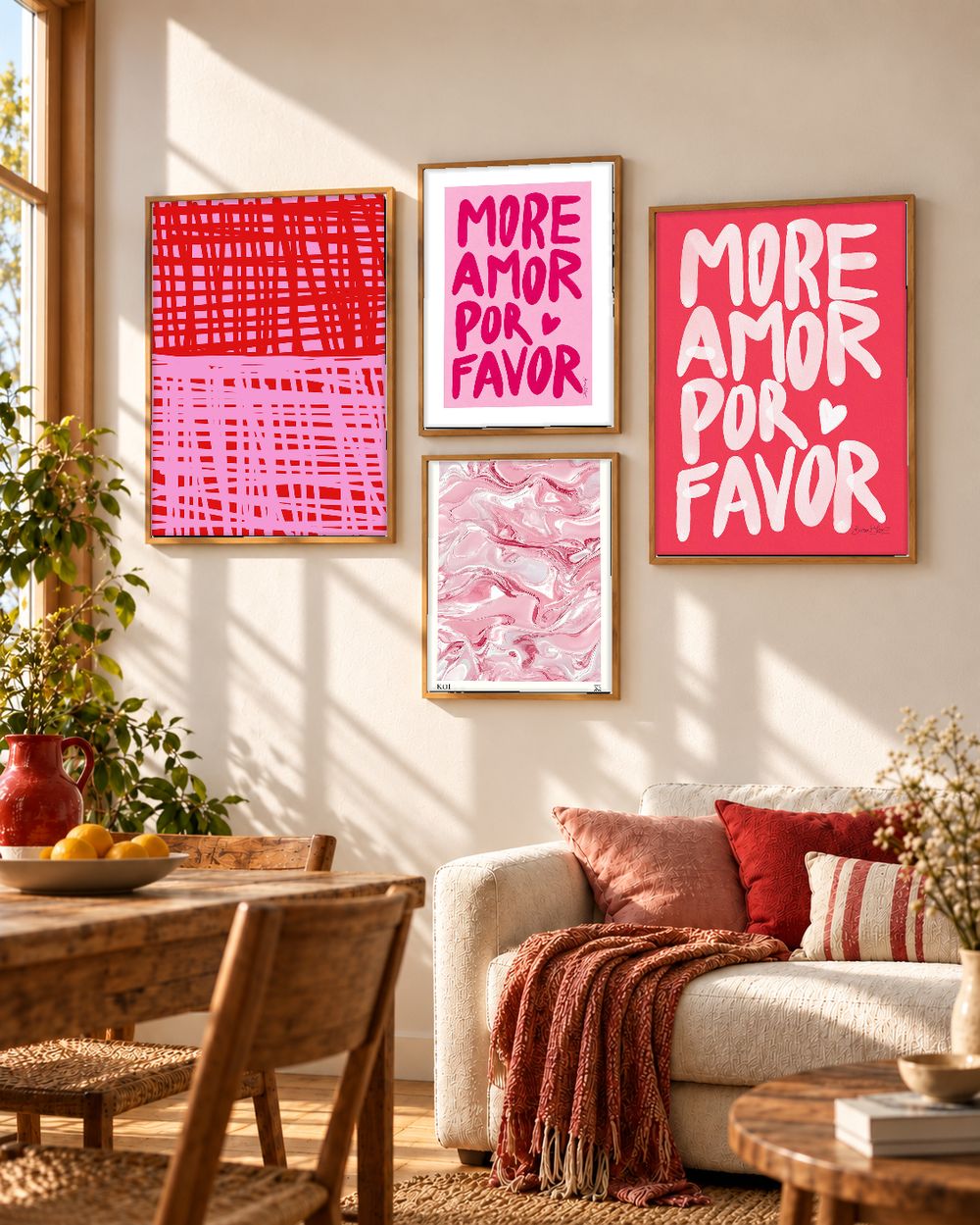 Set de 4 cuadros decorativos que combinan