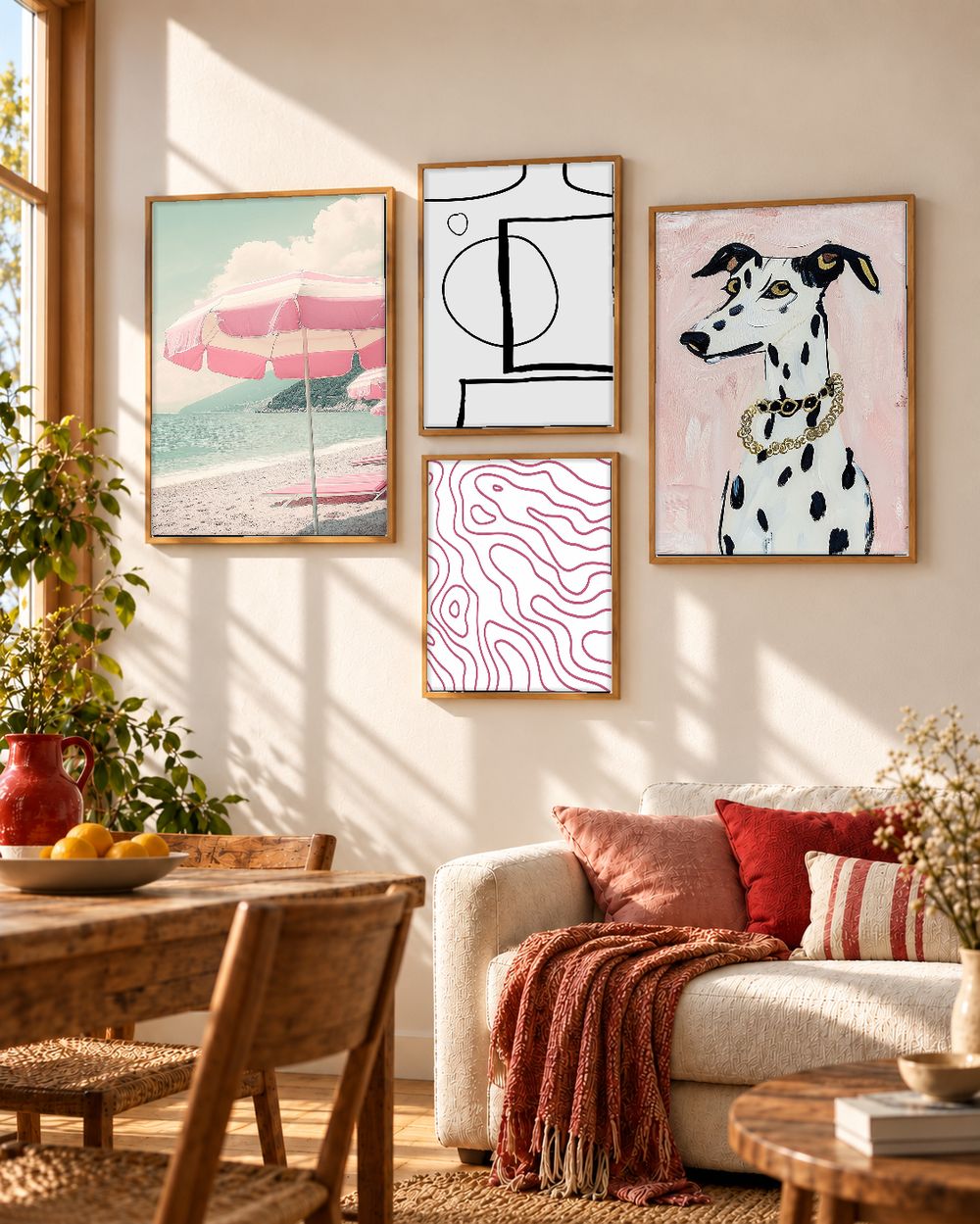Set de 4 cuadros decorativos que combinan