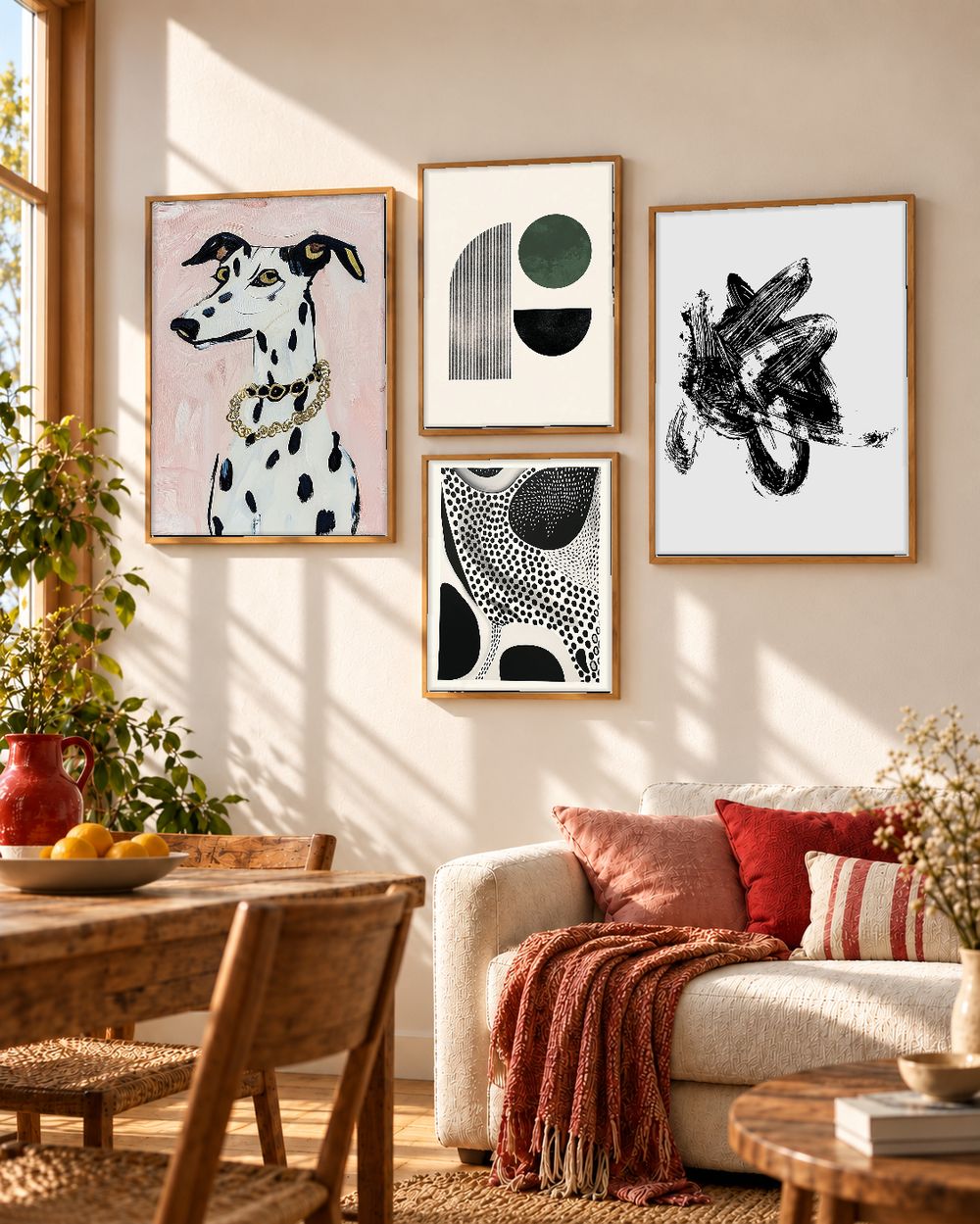 Set de 4 cuadros decorativos que combinan