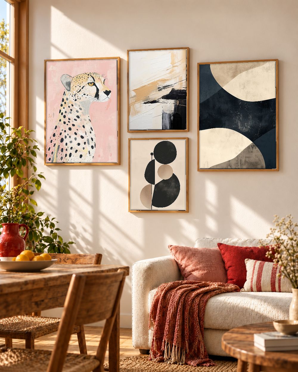 Set de 4 cuadros decorativos que combinan