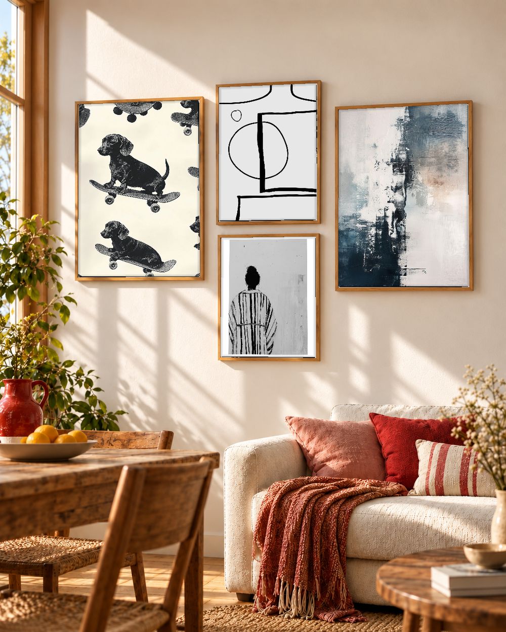 Set de 4 cuadros decorativos que combinan