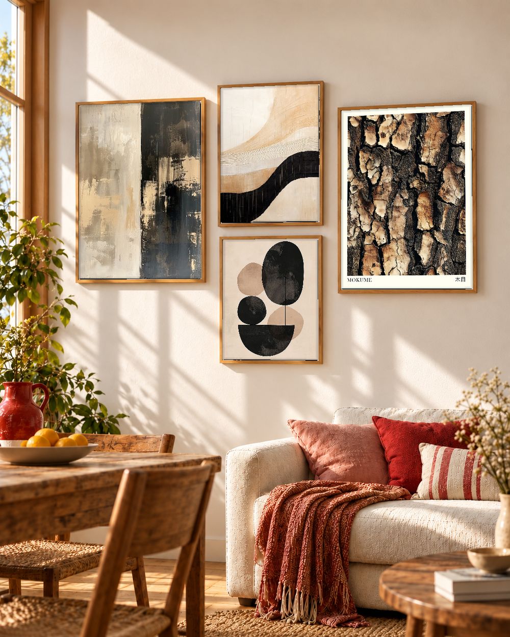 Set de 4 cuadros decorativos que combinan