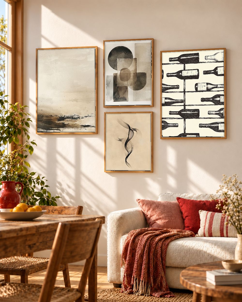 Set de 4 cuadros decorativos que combinan