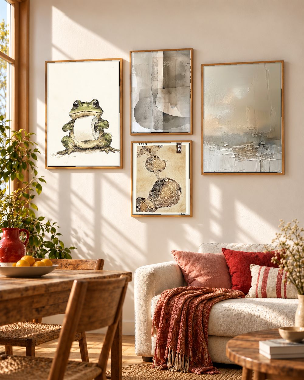 Set de 4 cuadros decorativos que combinan