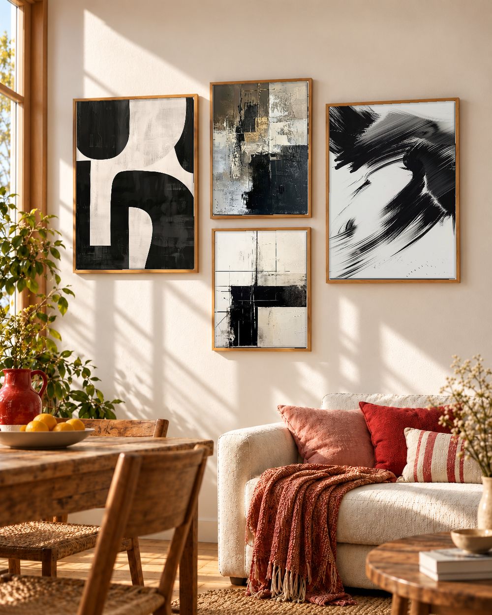 Set de 4 cuadros decorativos que combinan