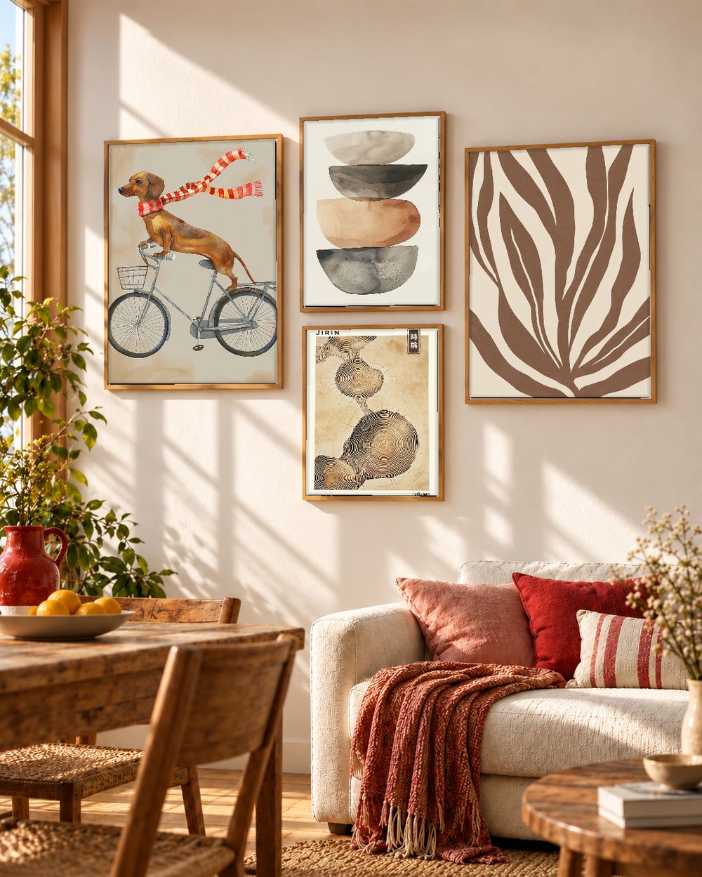 Set de 4 cuadros decorativos que combinan