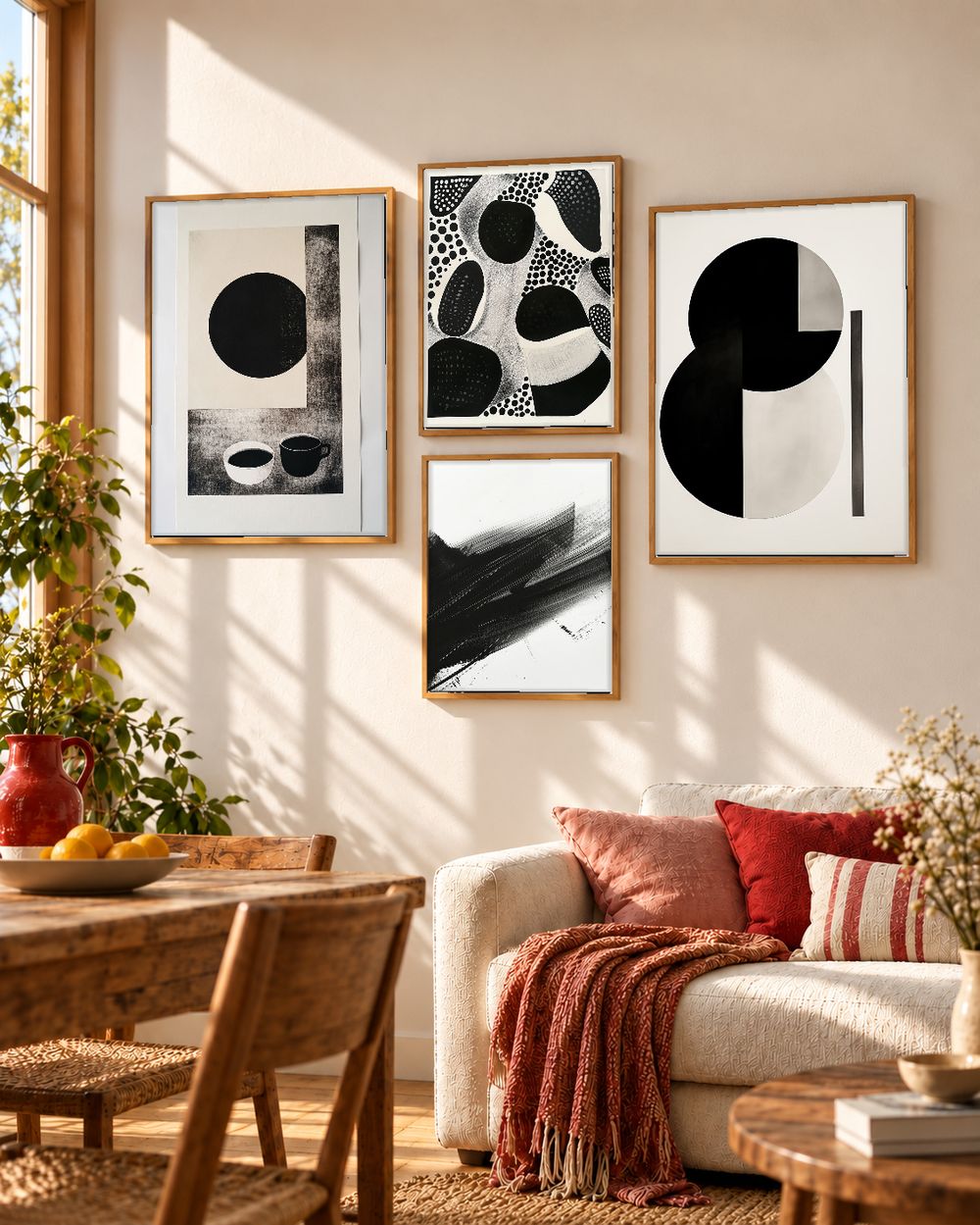 Set de 4 cuadros decorativos que combinan