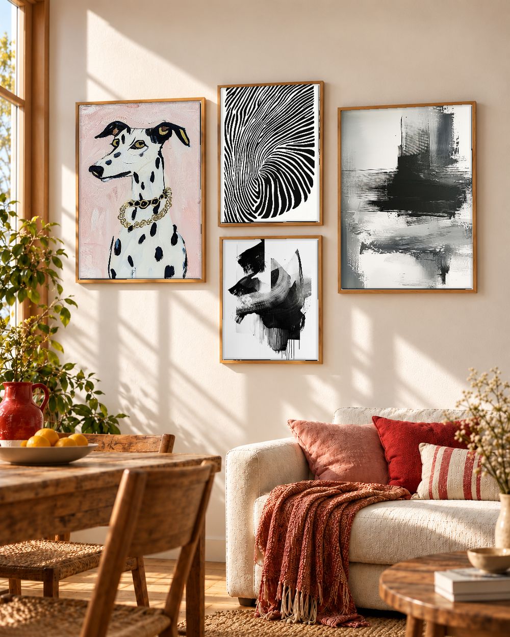 Set de 4 cuadros decorativos que combinan