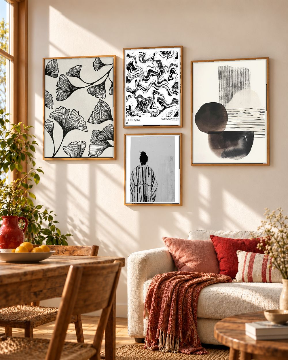 Set de 4 cuadros decorativos que combinan