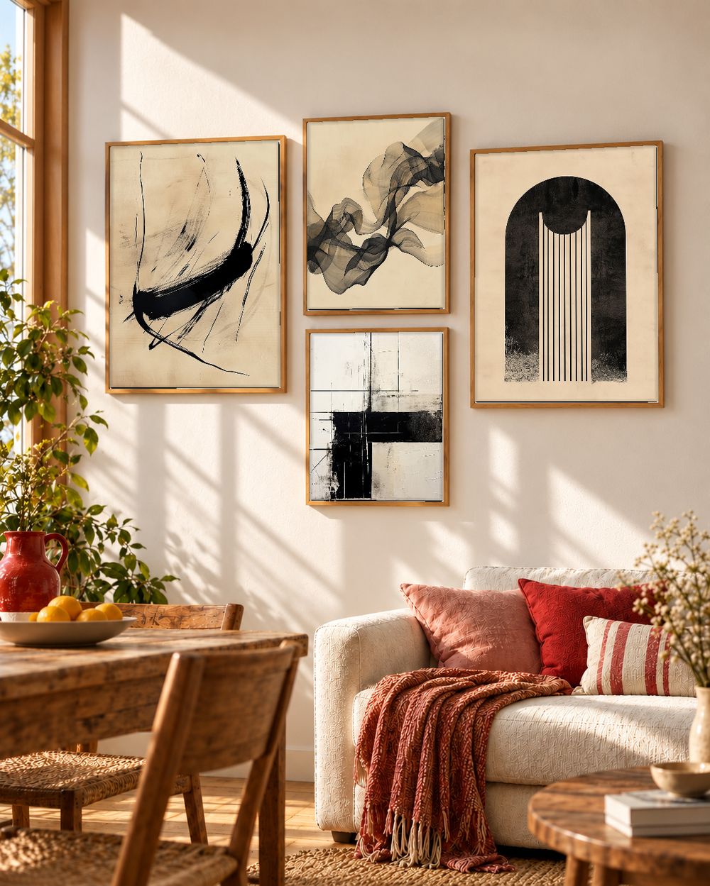 Set de 4 cuadros decorativos que combinan