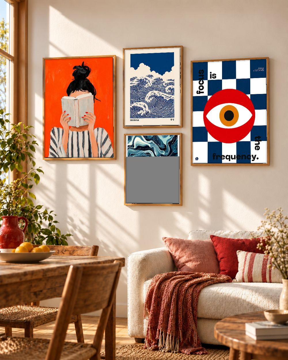 Set de 4 cuadros decorativos que combinan