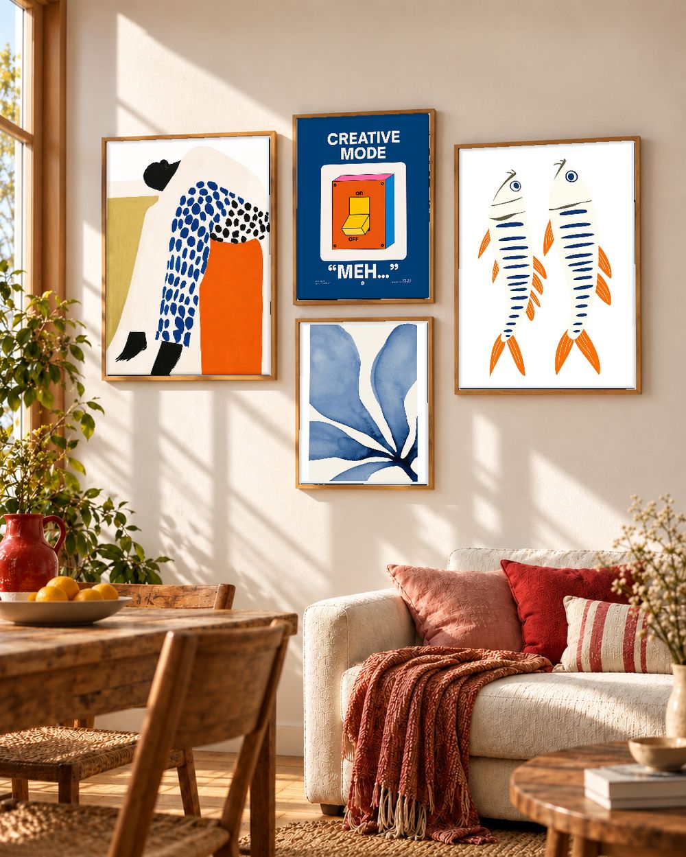 Set de 4 cuadros decorativos que combinan