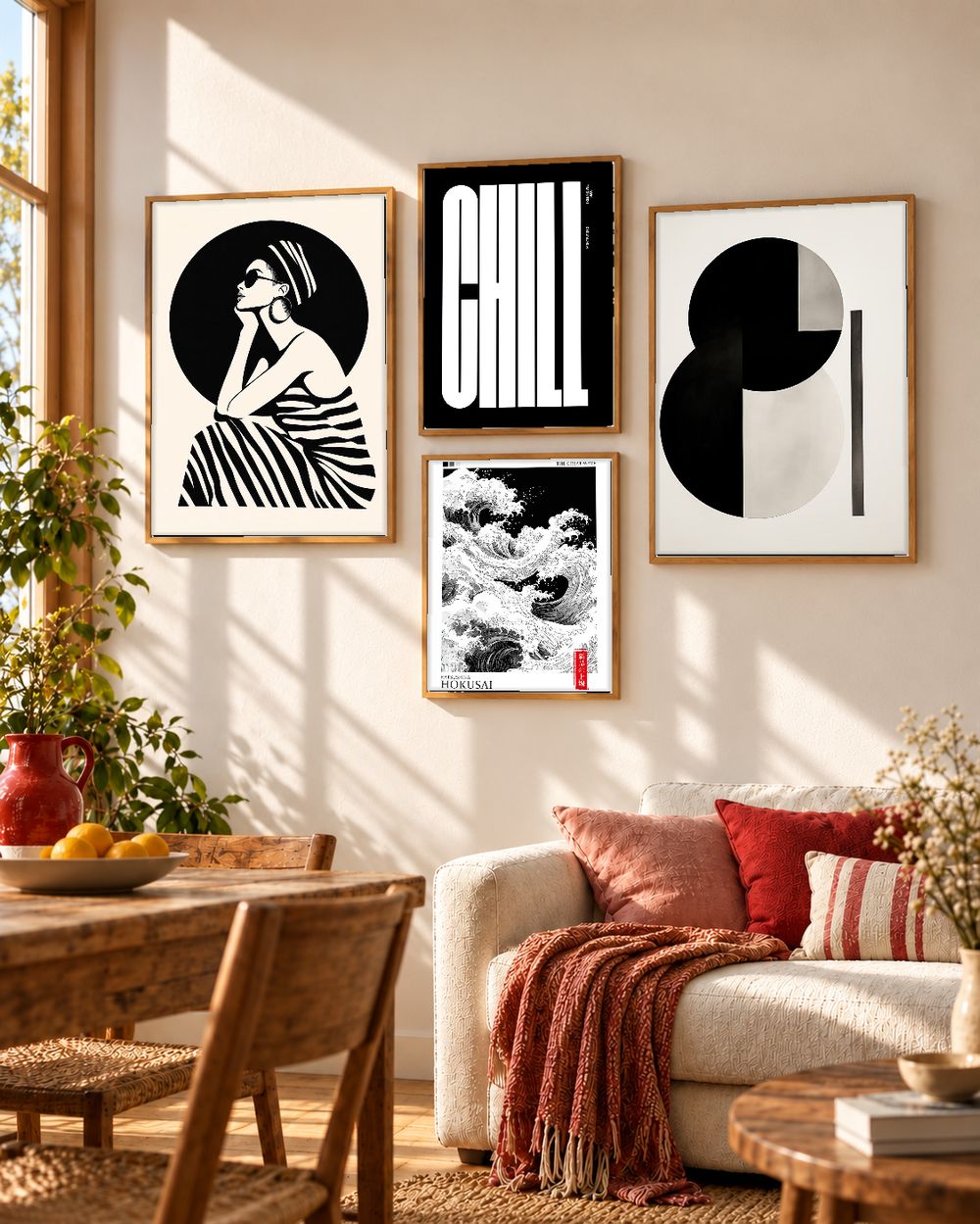 Set de 4 cuadros decorativos que combinan