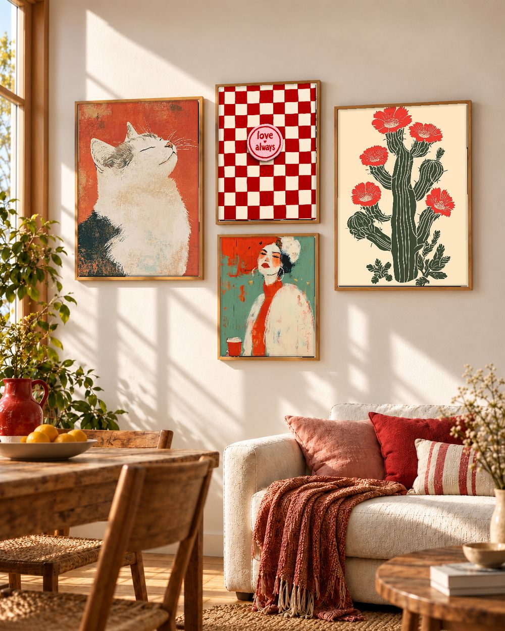 Set de 4 cuadros decorativos que combinan