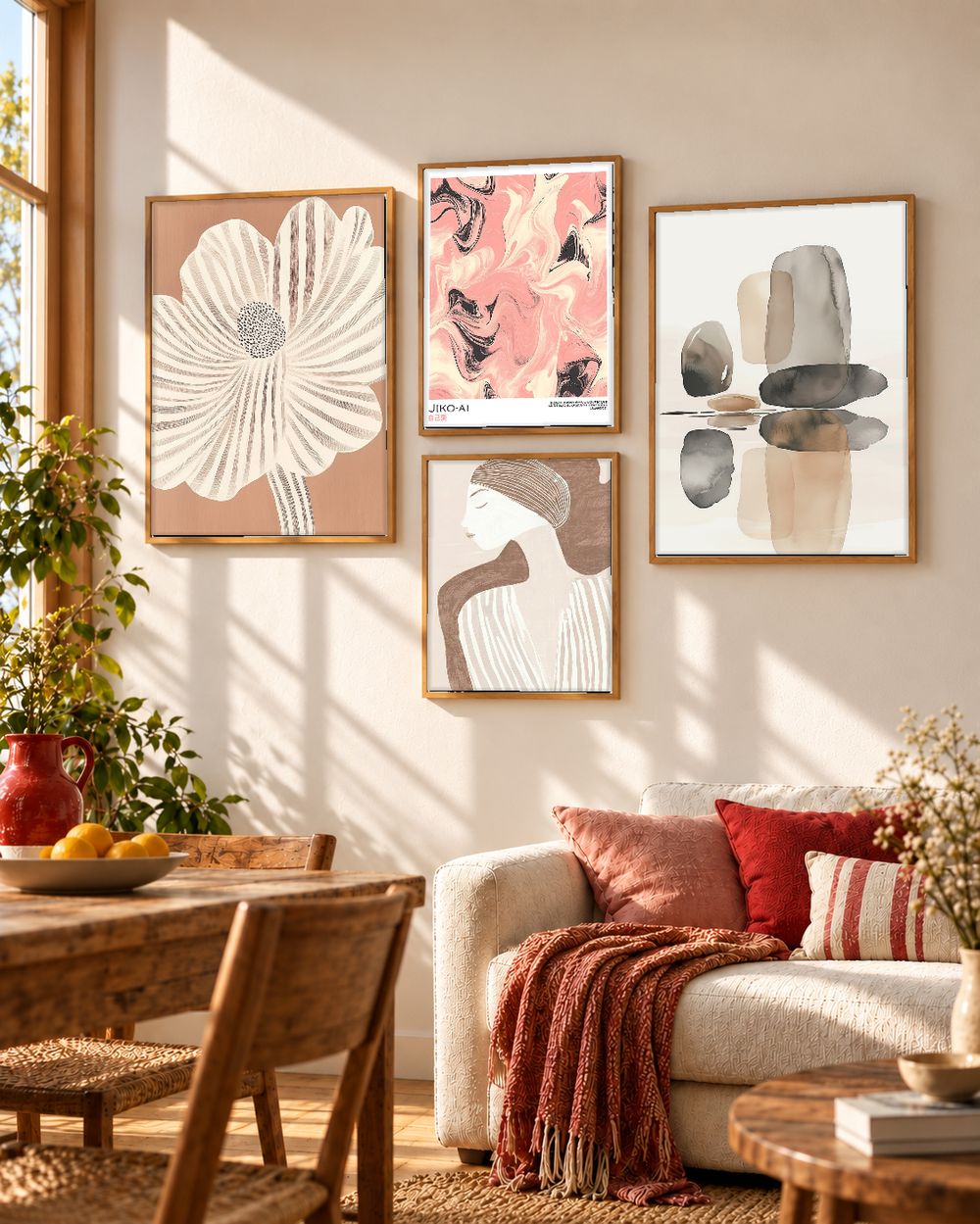 Set de 4 cuadros decorativos que combinan