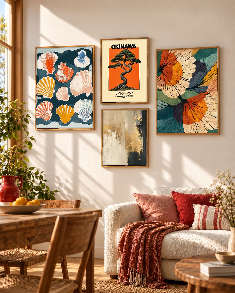 Set de 4 cuadros decorativos que combinan
