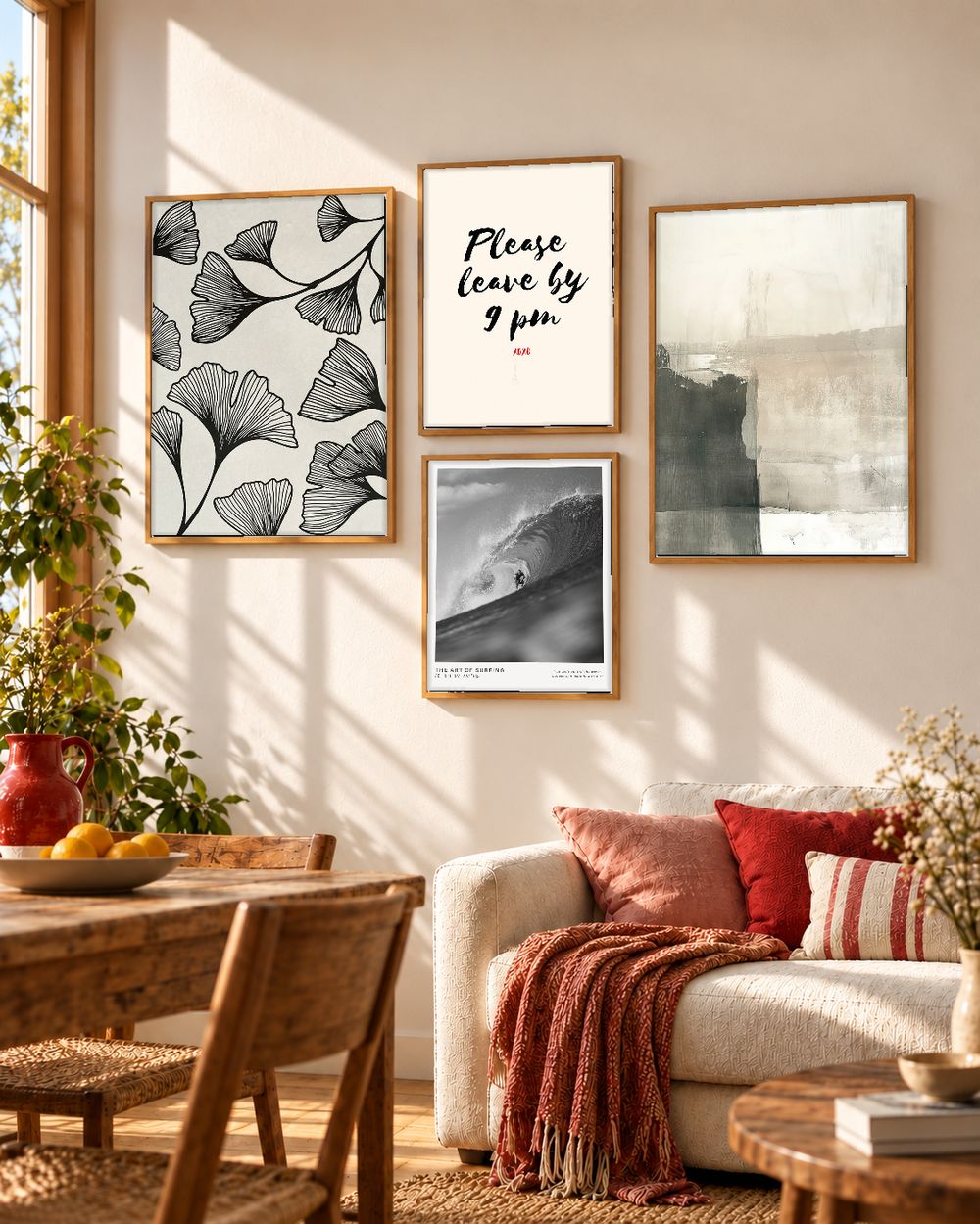 Set de 4 cuadros decorativos que combinan