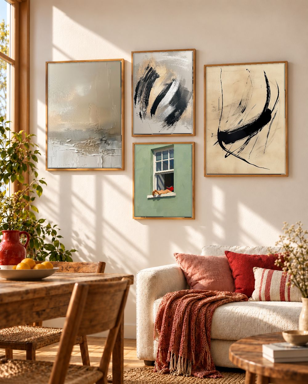Set de 4 cuadros decorativos que combinan