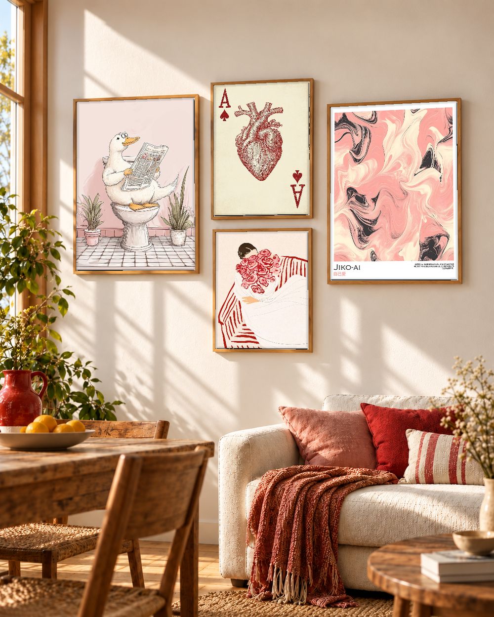 Set de 4 cuadros decorativos que combinan