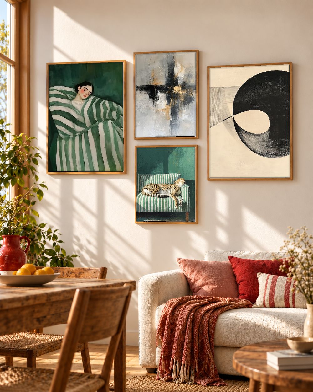 Set de 4 cuadros decorativos que combinan