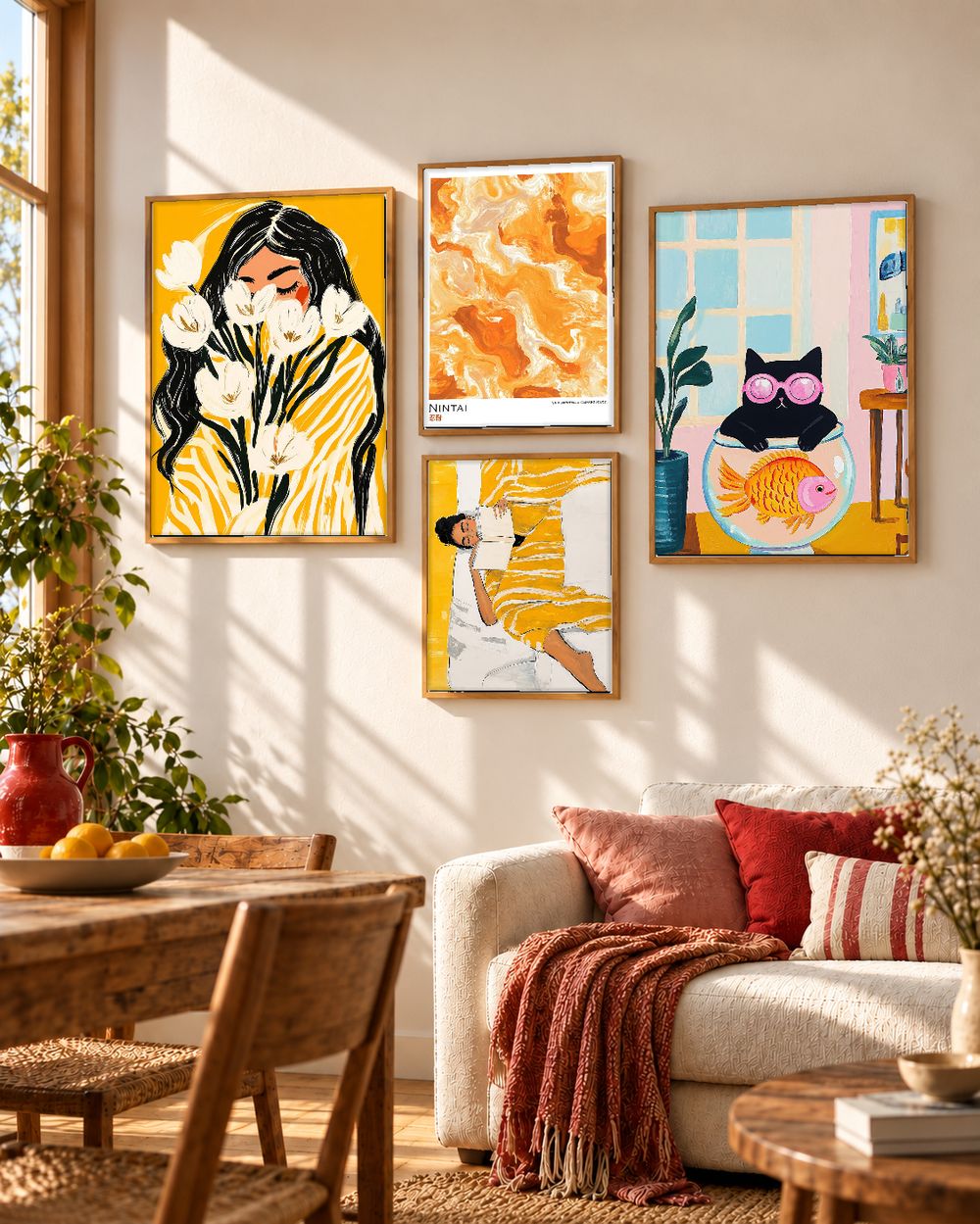 Set de cuadros decorativos que combinan