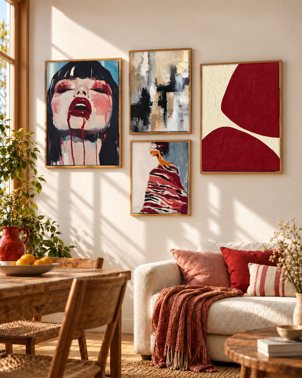 Set de 4 cuadros decorativos que combinan