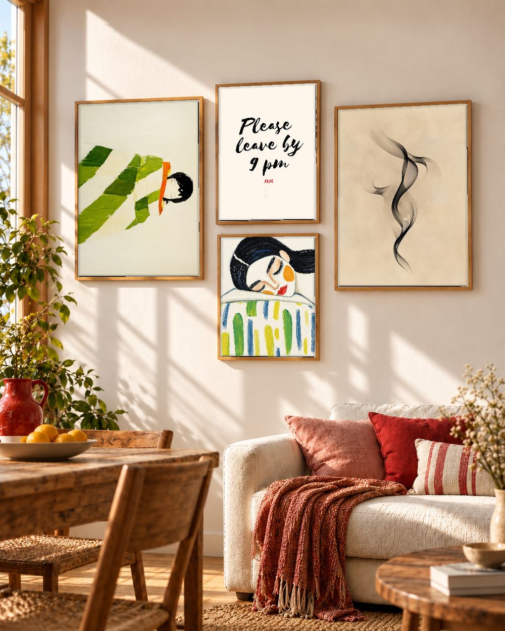 Set de 4 cuadros decorativos que combinan