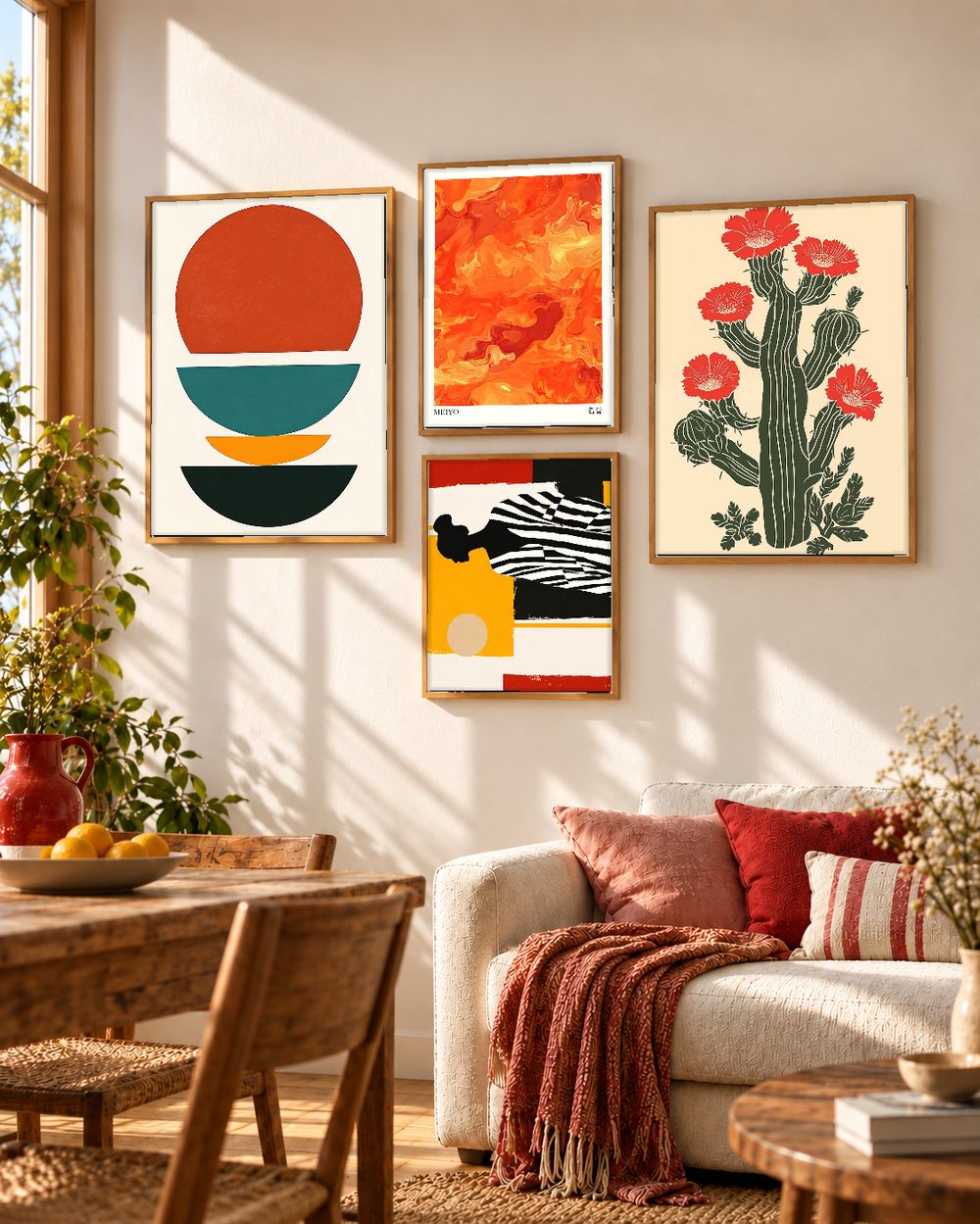 Set de 4 cuadros decorativos que combinan